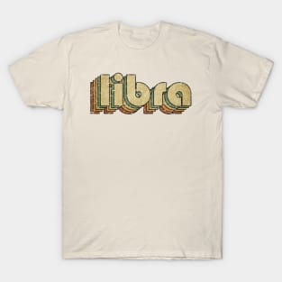 Libra // Vintage Rainbow Typography Style // 70s T-Shirt